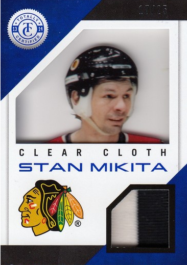 jersey karta STAN MIKITA 13-14 Totally Certified Clear Cloth Blue /25